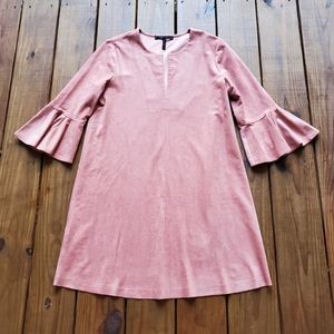 BCBG size S rosey brownish suede like shift dress